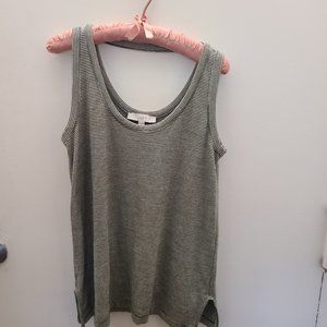GREEEN AND WHITE LOFT STRIPPED TOP
